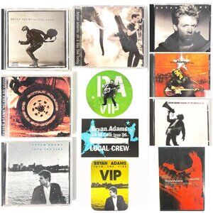 Bryan Adams 7 CD + DVD + VIP/Crew Concert Passes Lot Reckless 18 Cuts Knife Hits